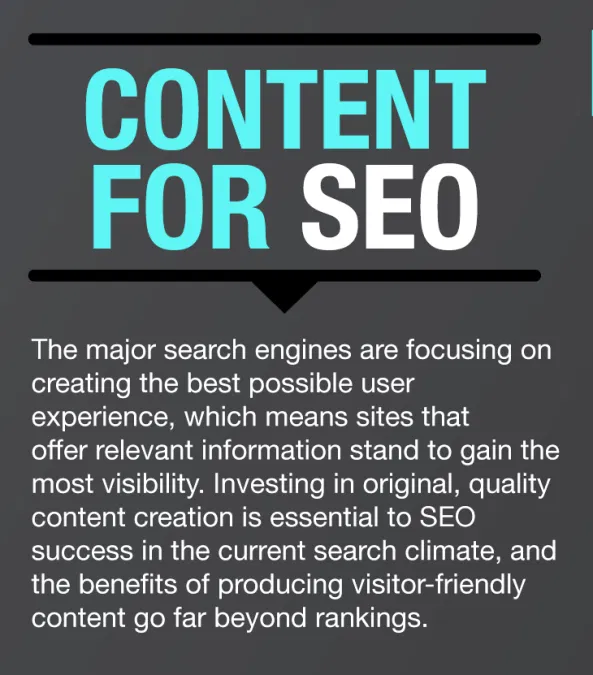 Why Content for SEO? 1 content for seo infographic
