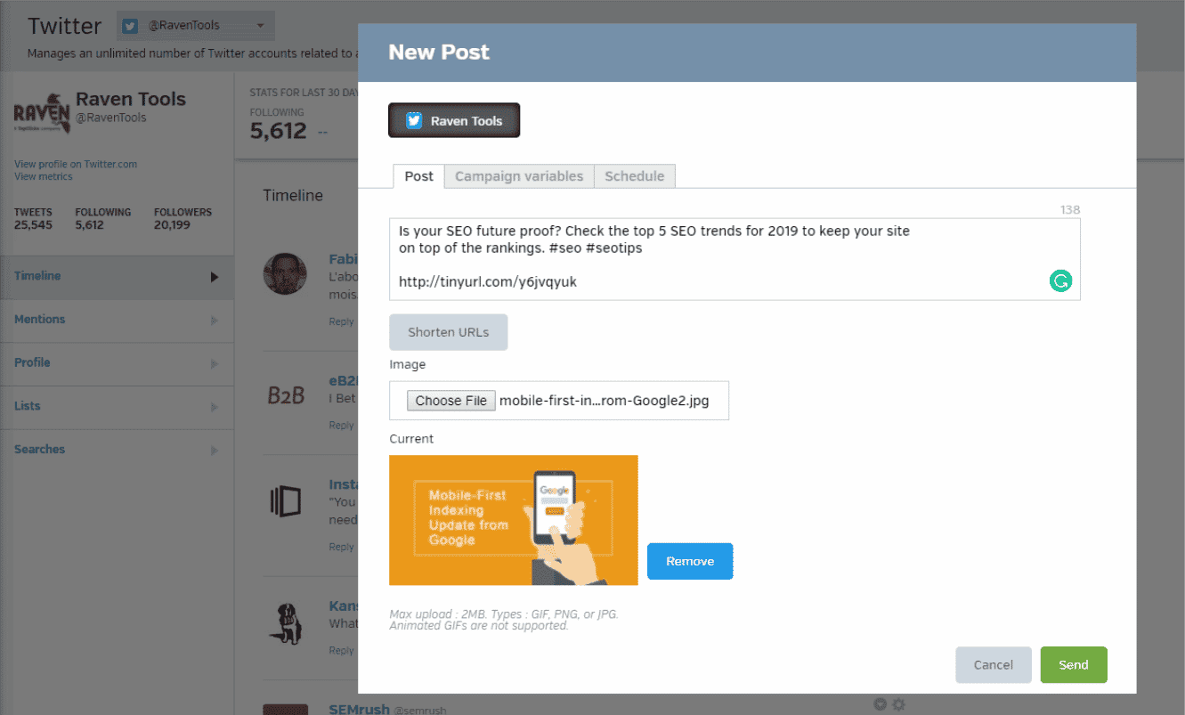 Raven Tools: White Label SEO Platform For Agencies, Freelancers, and In-House Marketers 34 Raven Social Media Campaigns