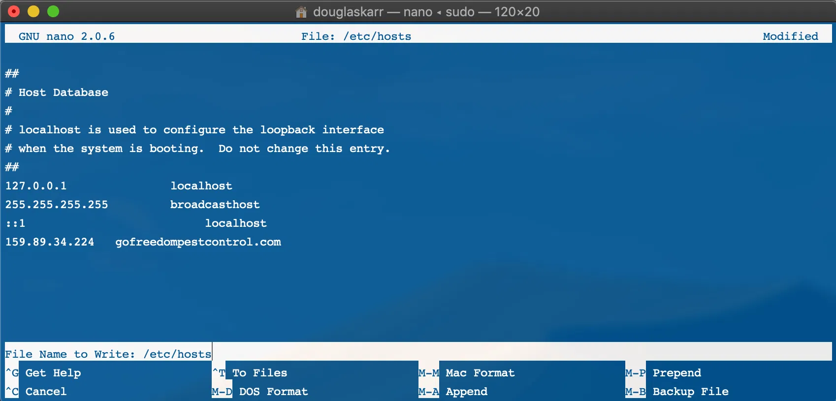 MacOS: Need to Verify DNS Locally Using Hosts on OSX? 34 Terminal Hosts Save File