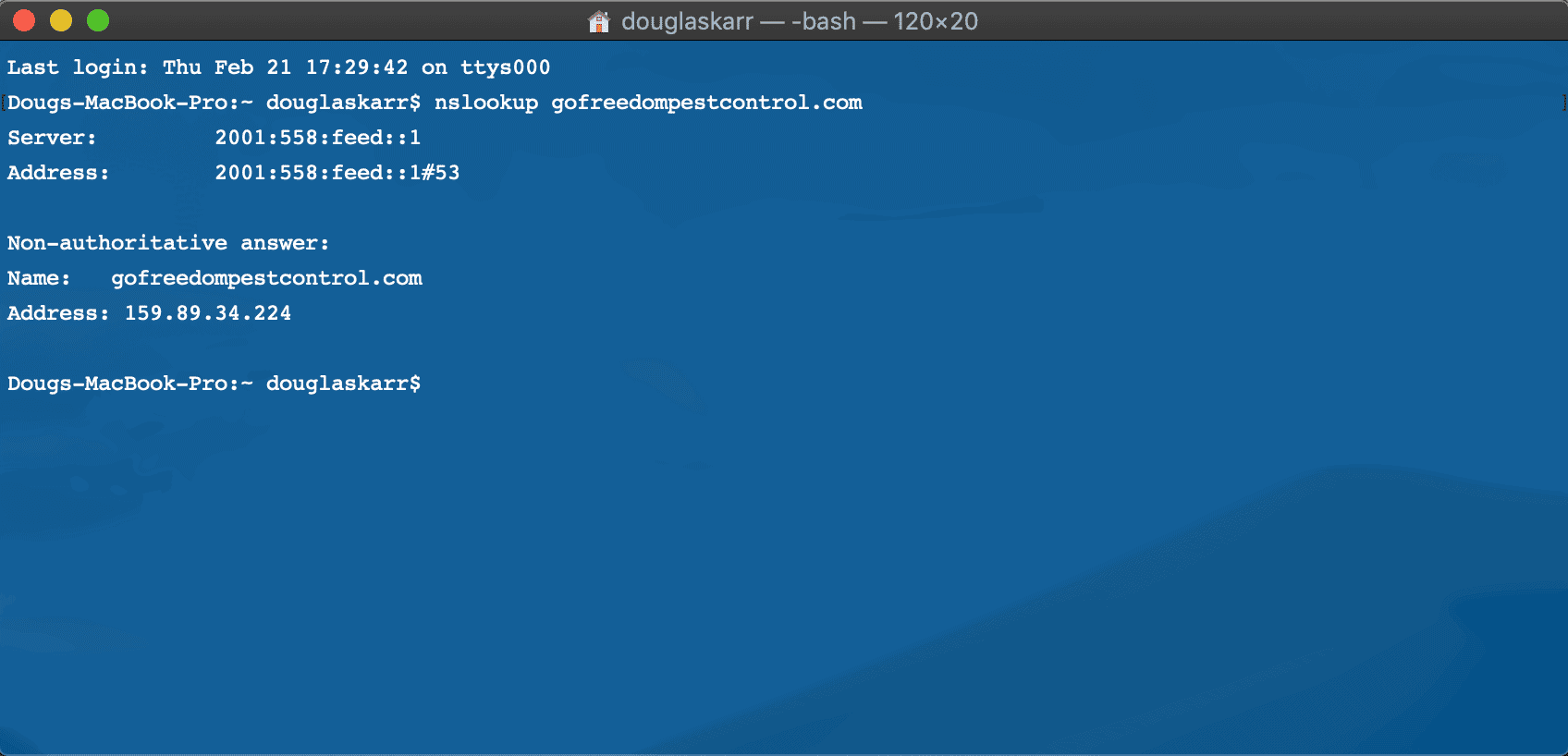 MacOS: Need to Verify DNS Locally Using Hosts on OSX? 31 Terminal nslookup