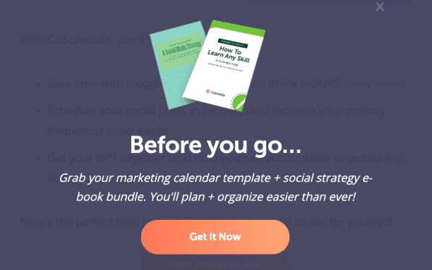 Examples of Exit-Intent Pop-ups That Will Improve Your Conversion Rates 55 Before You Go - Exit Intent Pop-up