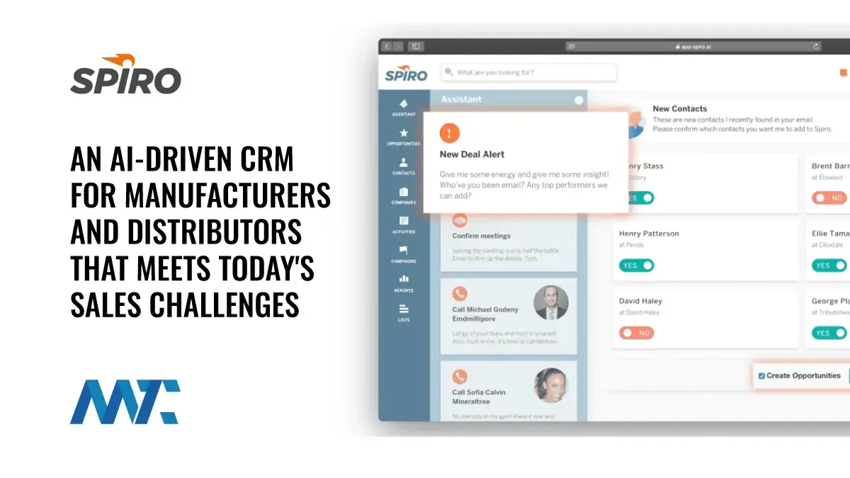Spiro: An AI-Driven CRM for Manufacturers and Distributors That Meets Today's Sales Challenges 1 AI-Driven CRM for manufacturers and distributors from Spiro