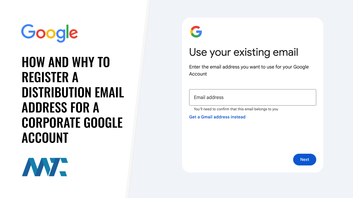 How And Why To Register A Distribution Email Address for a Corporate Google Account 1 Register a distribution email address for a corporate Google account