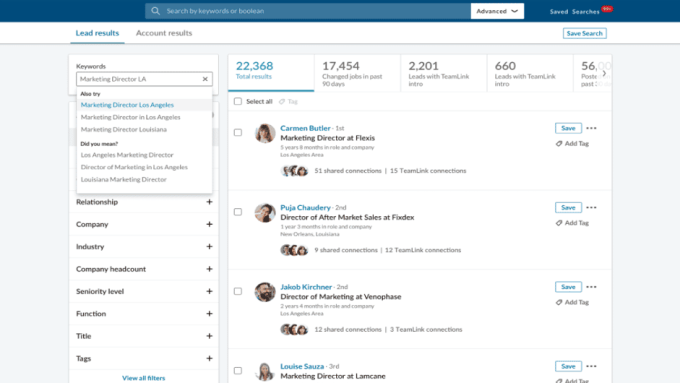 A Comprehensive Guide To Using LinkedIn Sales Navigator 18 LinkedIn Sales Navigator Screenshot
