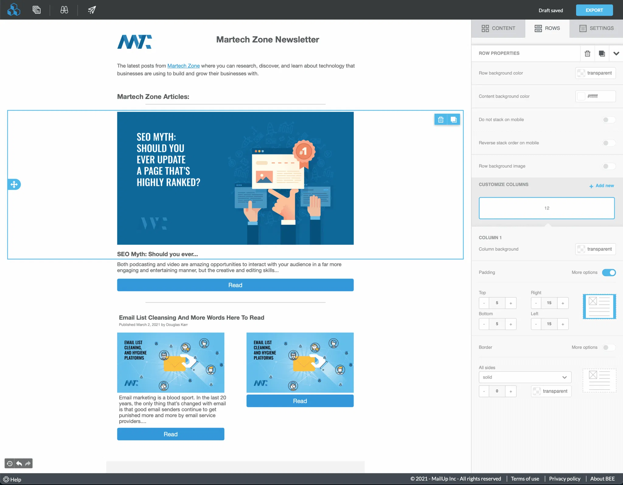 Beefree: Build, Collaborate, Download, or Import Your Mobile Responsive HTML Email For Free 29 Bee Responsive Email Editor