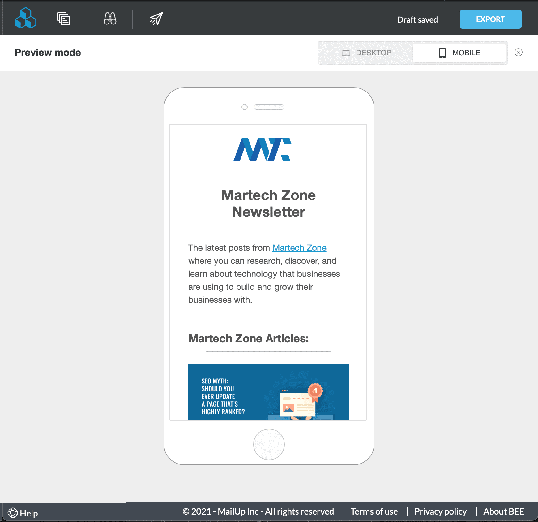 Beefree: Build, Collaborate, Download, or Import Your Mobile Responsive HTML Email For Free 31 BEE Responsive Email Mobile Preview