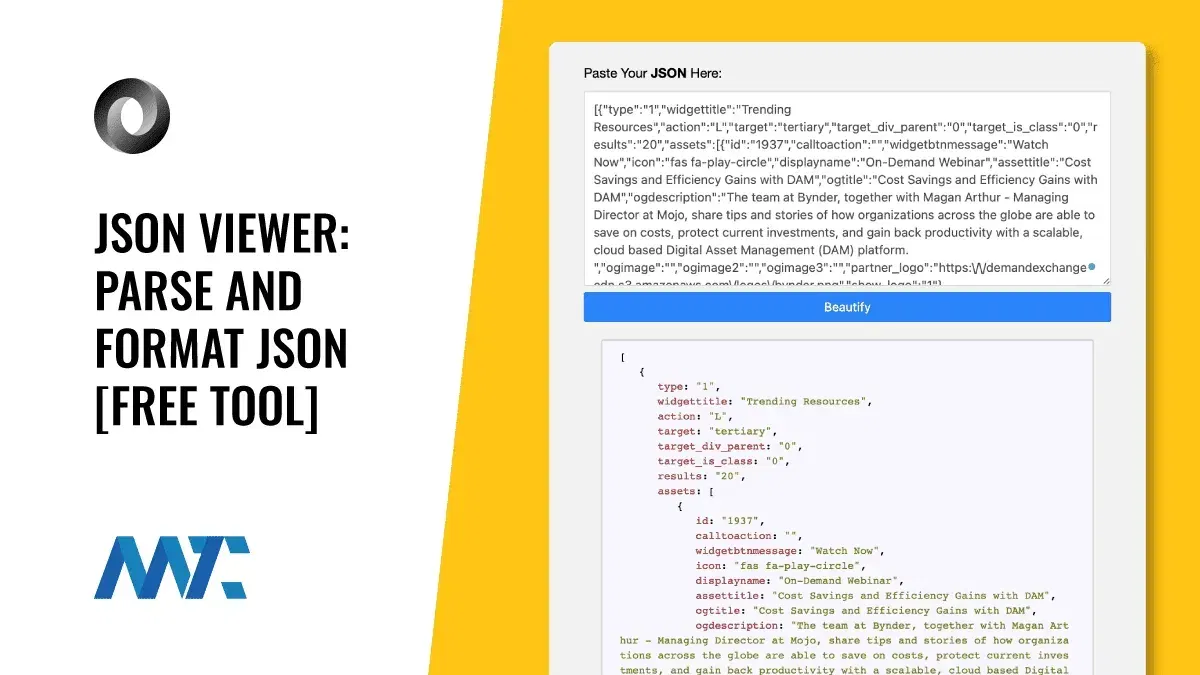 App: Free JSON Viewer To Parse and View Your API's Output 1 Online JSON Viewer Tool