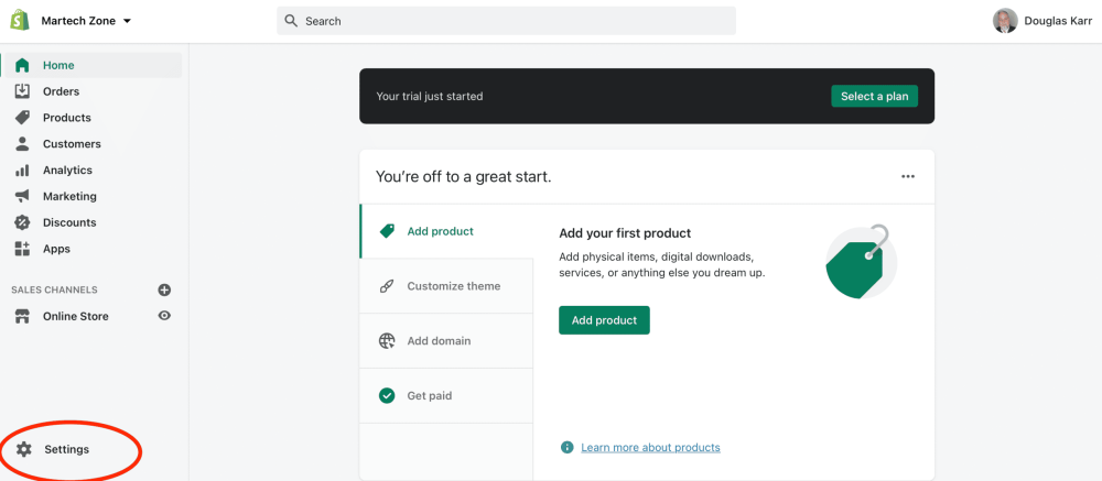 How To Add Your Agency As A Collaborator To Your Shopify Store 22 shopify store dashboard