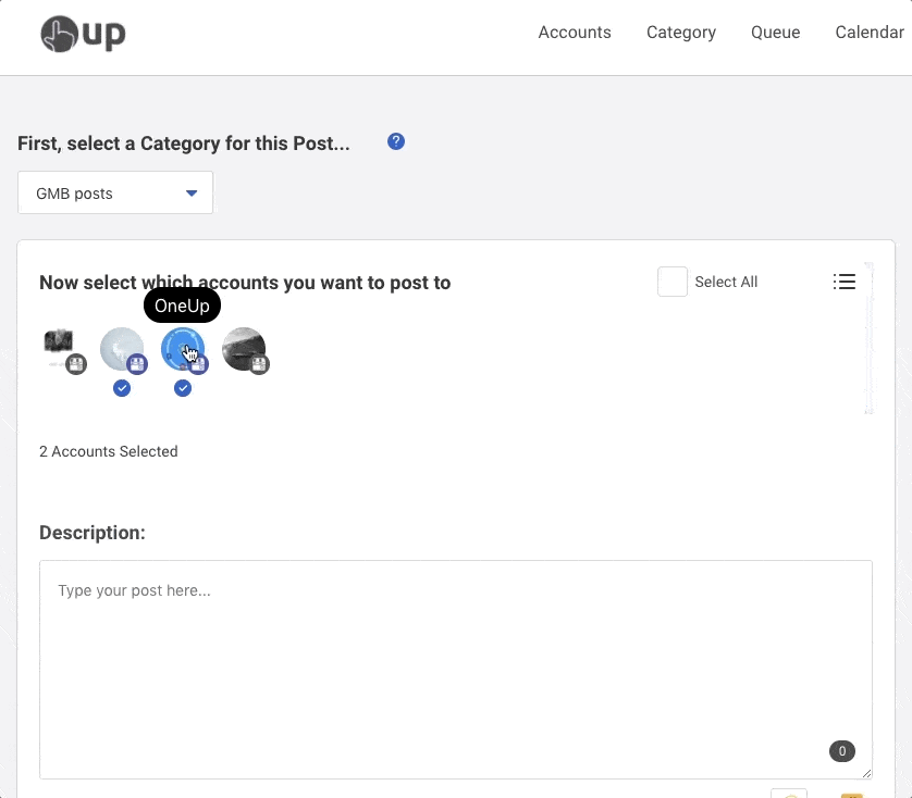 OneUp: Automatically Post To Google Business Profile From Your RSS Feed 15 gmb animated new