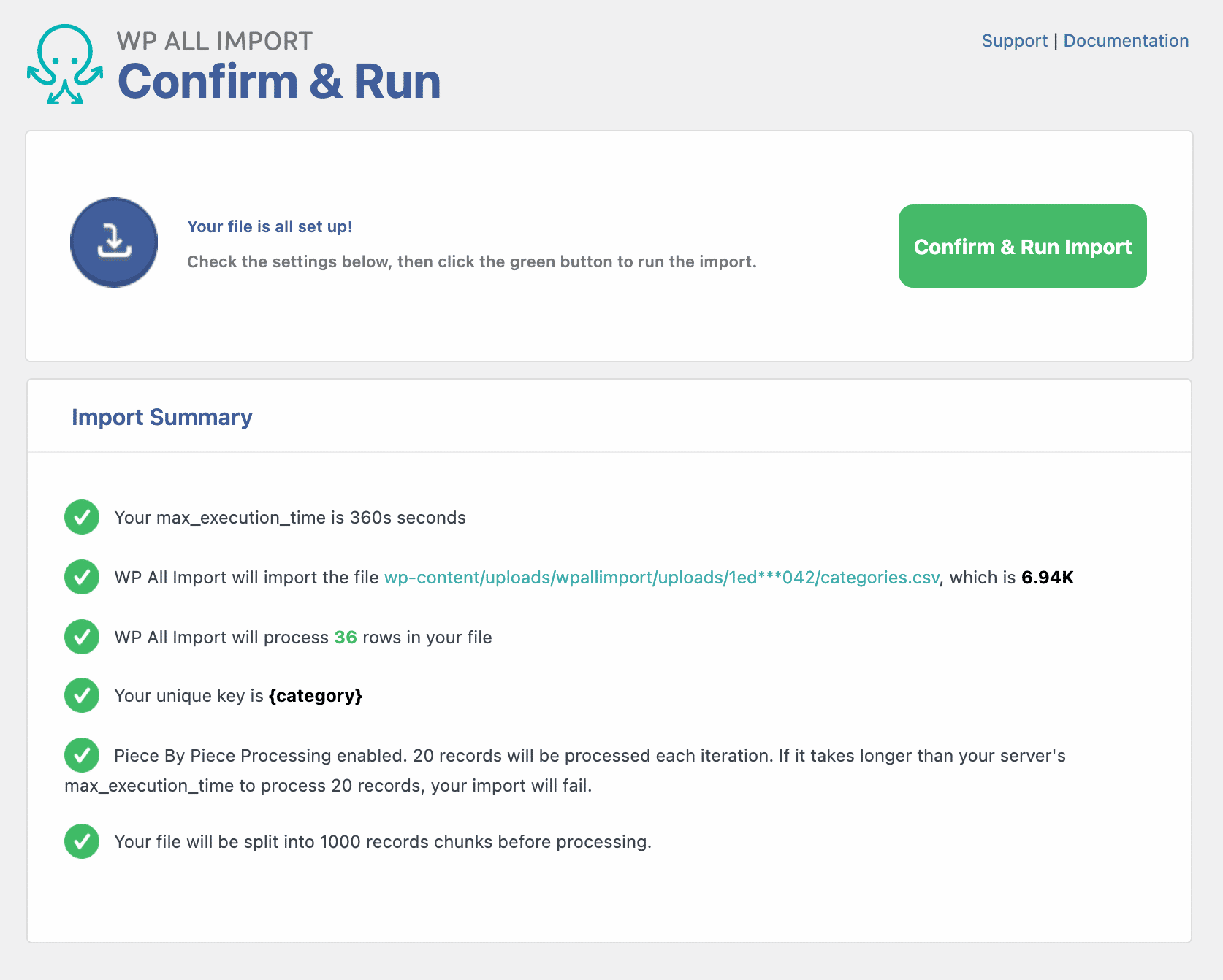 WP All Import: How to Bulk Import A Category Taxonomy Into WordPress from CSV 48 WP All Import Confirm & Run