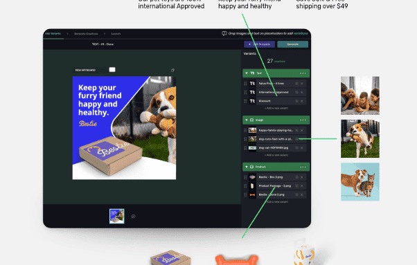 Marpipe: Arming Marketers With The Intelligence They Need To Test And Find Winning Ad Creative 27 Automatically build all possible ad combinations with Marpipe.