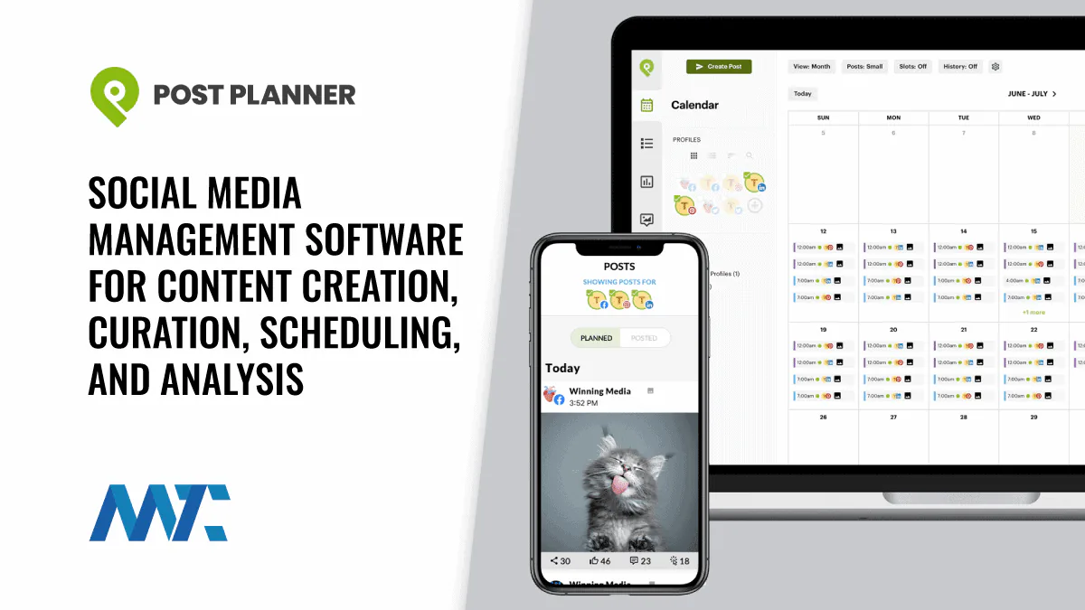 Post Planner: Social Media Management Software For Content Creation, Curation, Scheduling, And Analysis 1 Post Planner - Social media management platform for content curation, scheduling, analysis