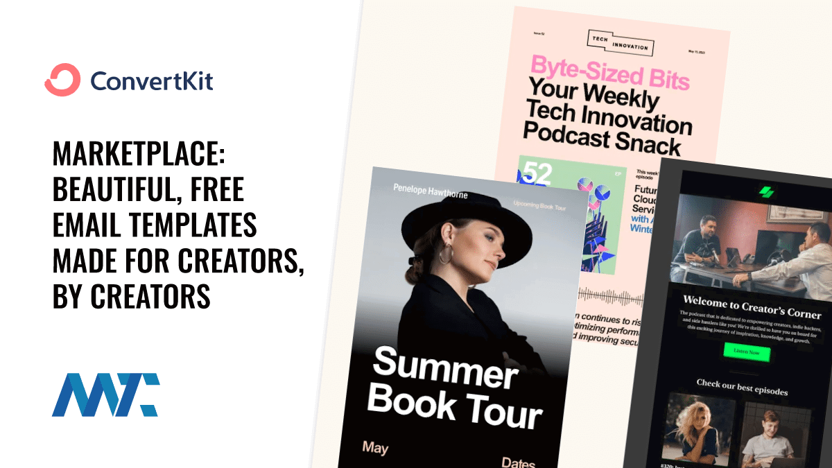 ConvertKit Marketplace: Beautiful Email Templates Made for Creators, By Creators 1 ConvertKit Free HTML Email Template Marketplace