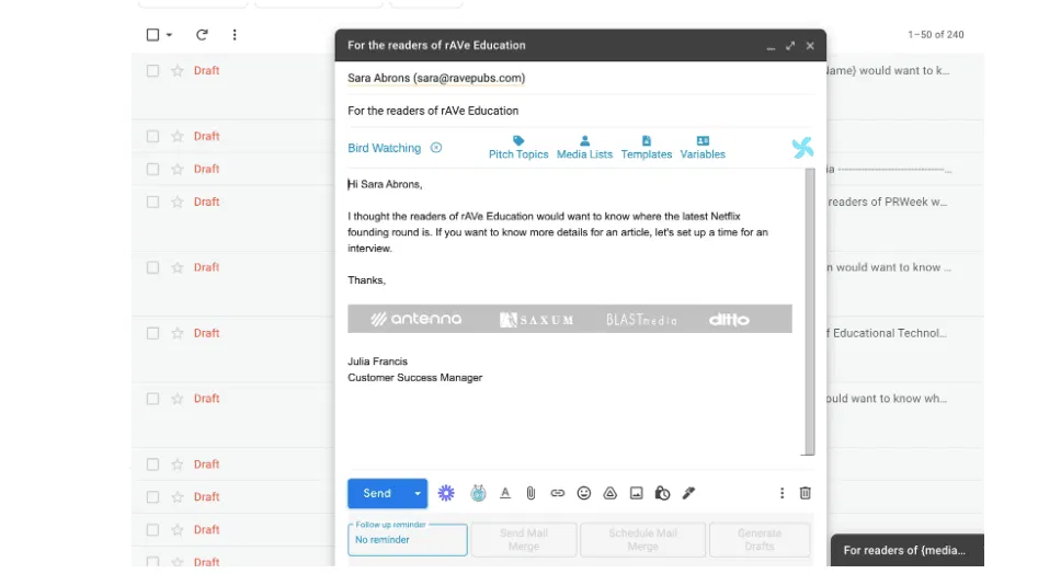 Propel: Bringing Deep Learning AI to Public Relations Management 52 Draft Generator
