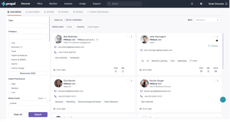 Propel: Bringing Deep Learning AI to Public Relations Management 53 Propel Media Database