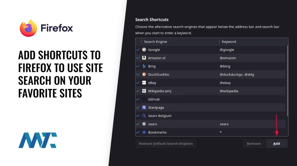 Firefox Site Search Shortcut