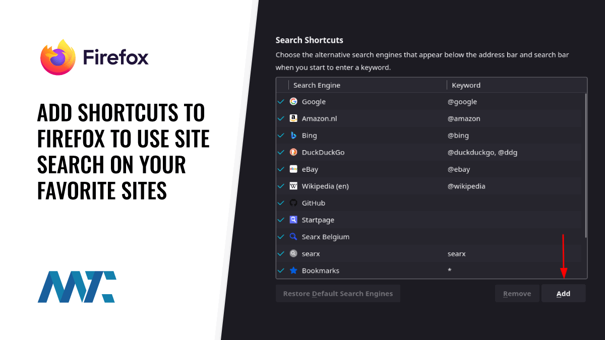 Add Shortcuts To Firefox To Use Site Search On Your Favorite Sites 1 Firefox Site Search Shortcut
