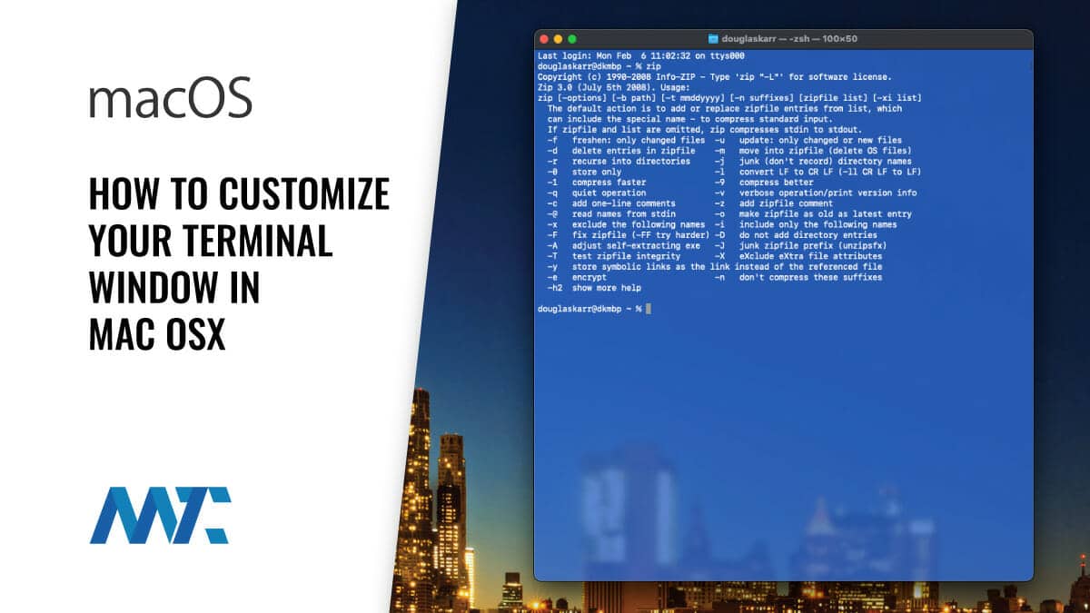 Mac OSX - How to Customize The Terminal Window