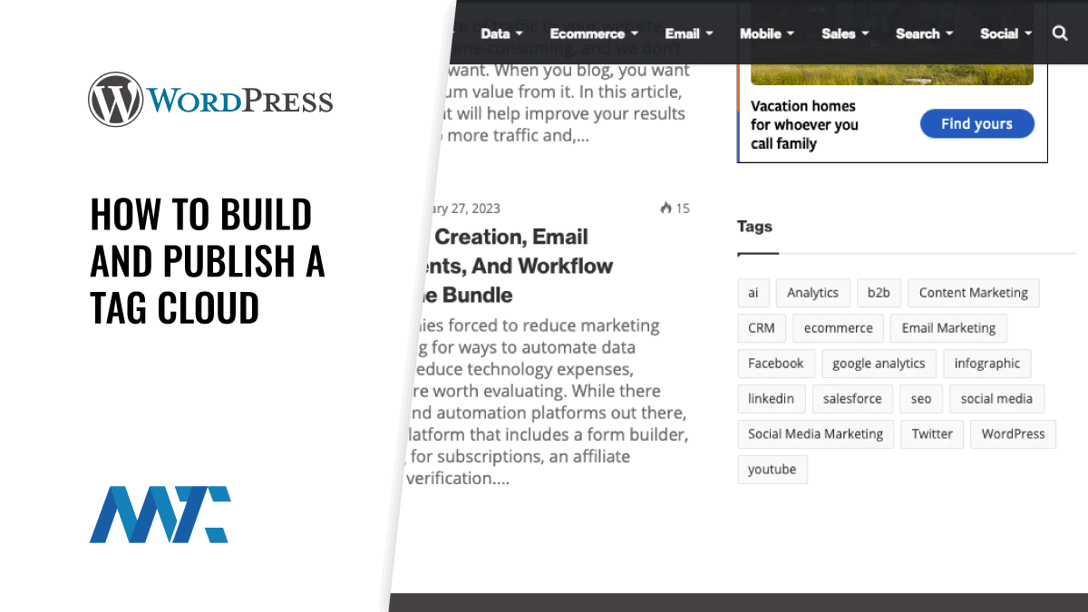 WordPress: How to Build And Publish A Tag Cloud 1 How to add a tag cloud in WordPress