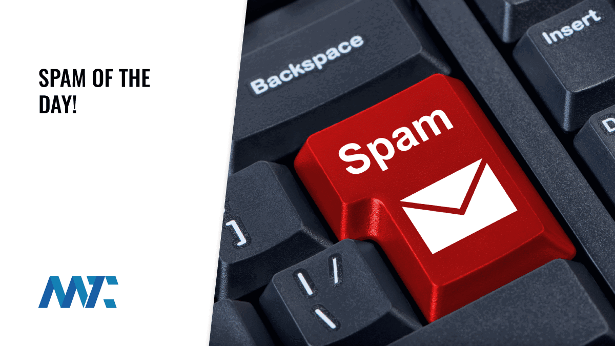 SPAM of the Day 1 SPAM of the Day!