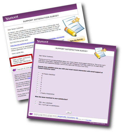 Yahoo! Customer Support Survey