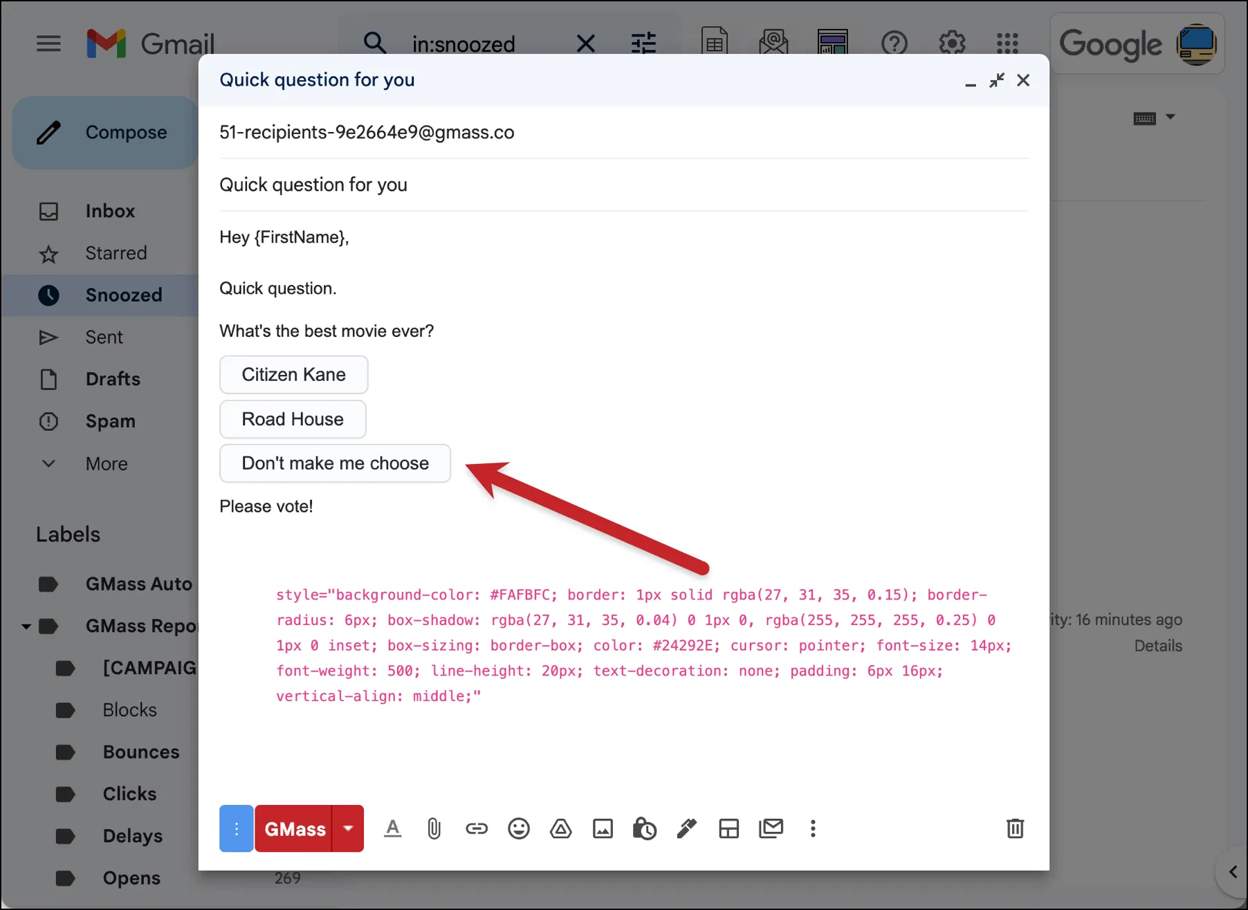 GMass: Email Polling