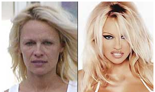 Hey Mike! Marketing Is Also About the Make-Up 15 Pamela Anderson with and without make-up