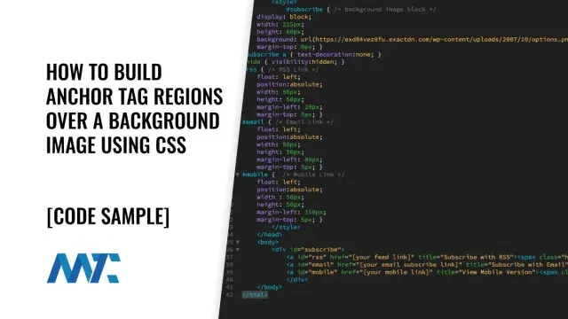Background Image with Anchor Tag Regions and CSS