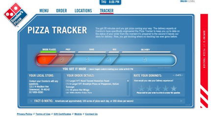 Dominos Pizza Tracker