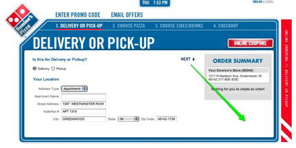 Dominos Pizza Next