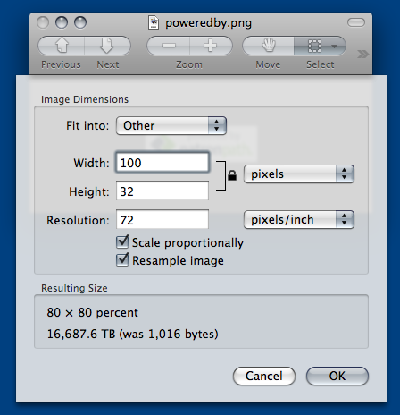 Mac OSX Leopard - Shrink Image Bug mac tb