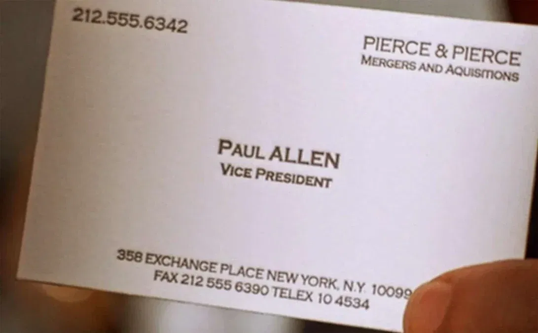 paul allen business card