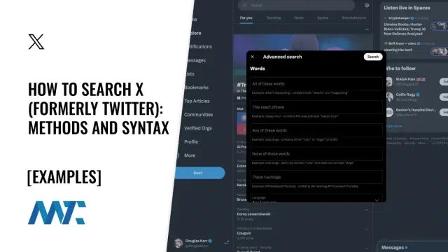 Twitter Search Methods and Syntax