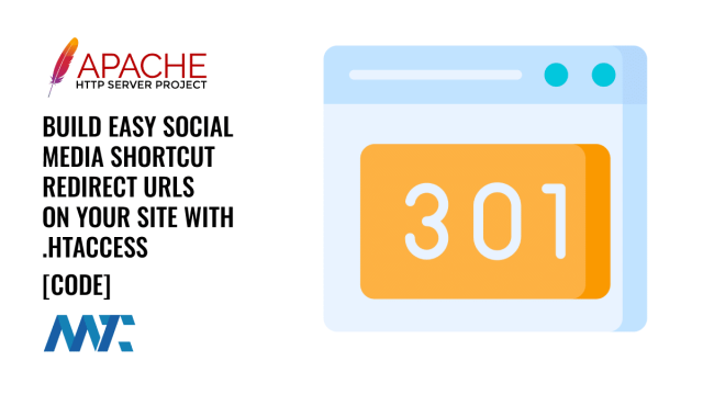 htaccess redirects social media shortcut urls