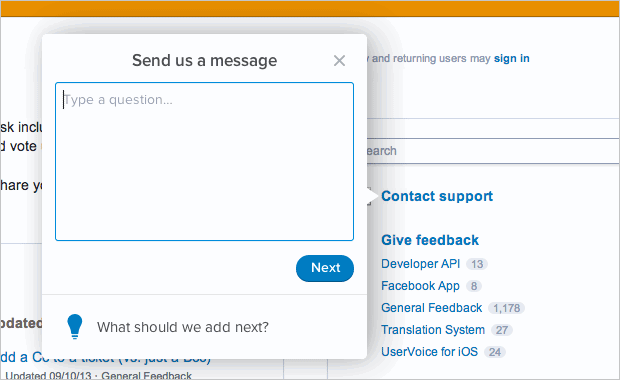UserVoice Contact Form