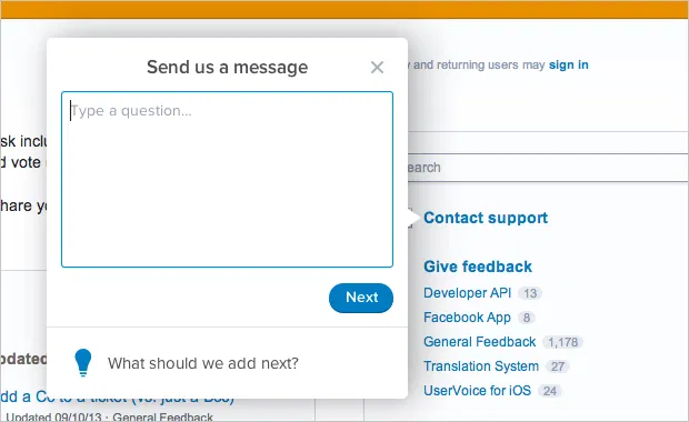 UserVoice Contact Form