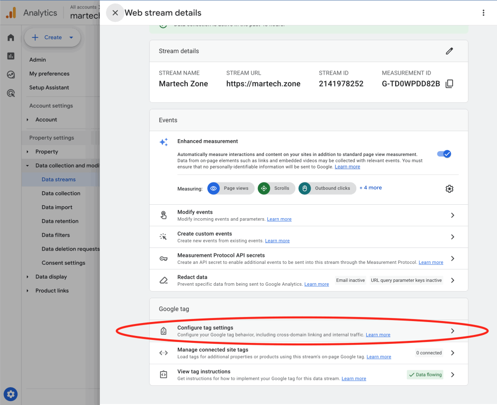 How to Set Up GA4 for Multiple Domains in a Single Analytics Property 4 google analytics configure tag settings 1