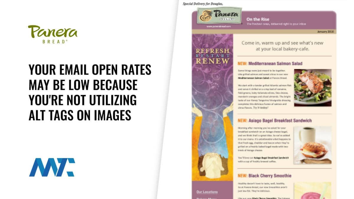 Your Email Open Rates May Be Low Because You're Not Utilizing Alt Tags On Images 1 HTML Email - Alternative Text (alt text tags)