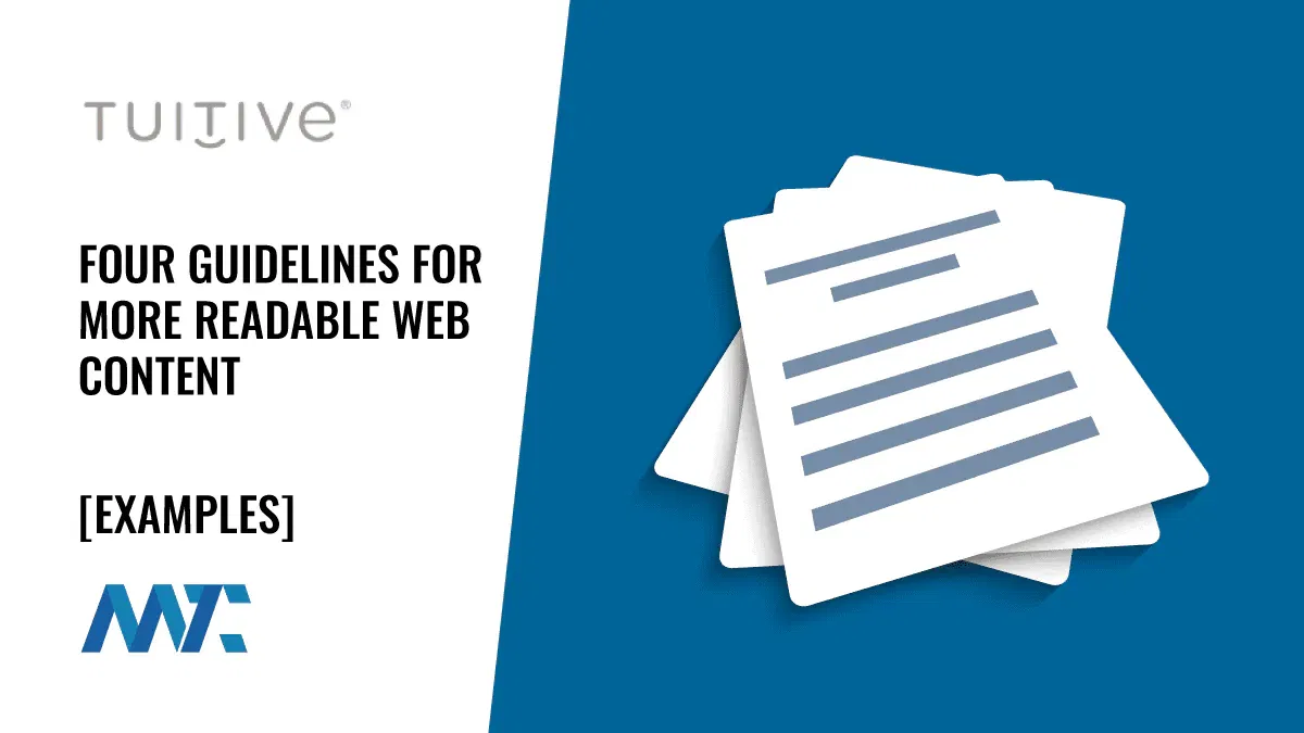 Readability: Guidelines for more readable web content
