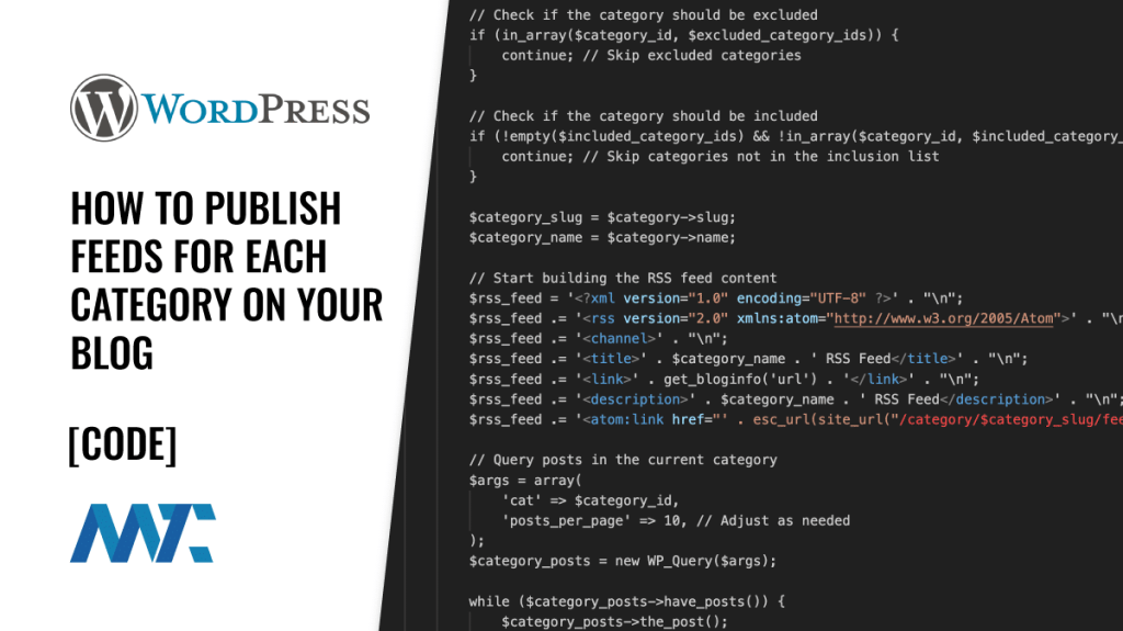 How to Publish WordPress Category RSS Feeds