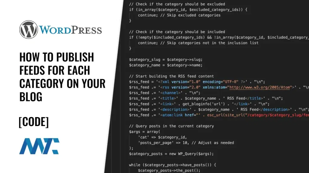 How to Publish WordPress Category RSS Feeds