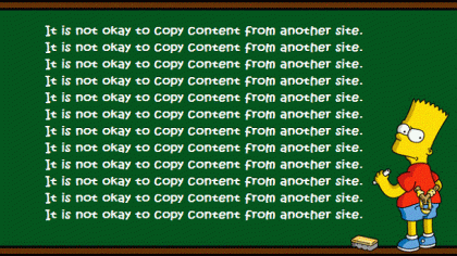 Copying Content is Not Okay