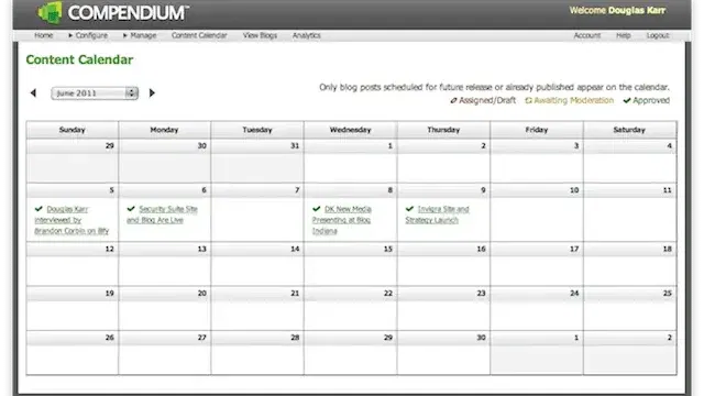 compendium content calendar s