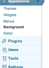 wordpress custom background