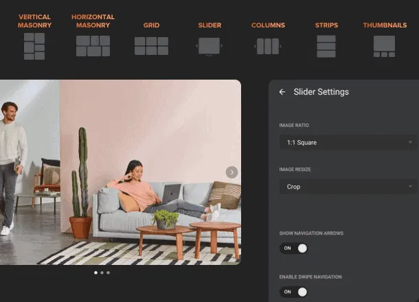 Photo Gallery Layouts with Elfsight's Widget