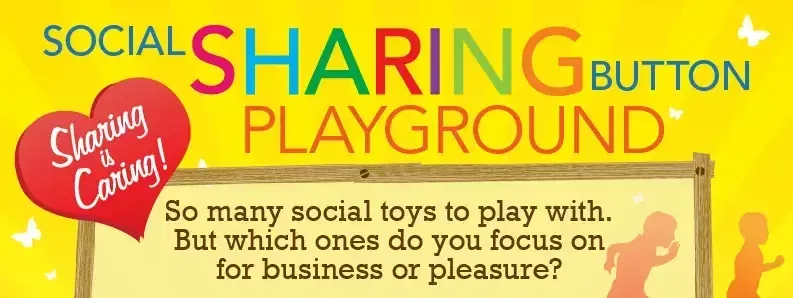 social sharing button infographic