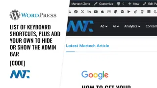 WordPress Keyboard Shortcuts: Hide or Show WordPress Admin Bar
