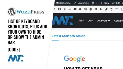 WordPress Keyboard Shortcuts: Hide or Show WordPress Admin Bar