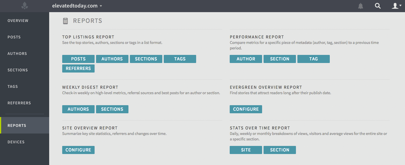 Reports Screen Parsely