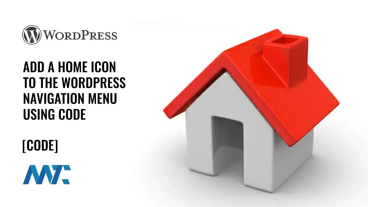 Add a home icon in wordpress in the nav menu with code